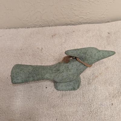 Ceramic road runner- green speckled