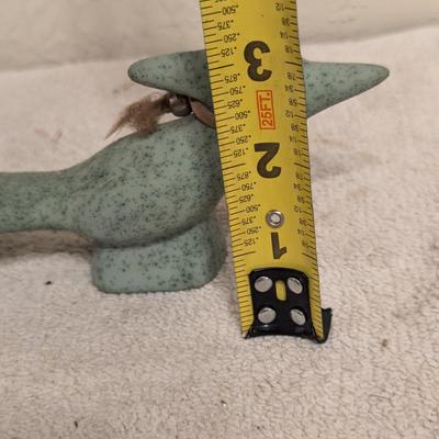 Ceramic road runner- green speckled