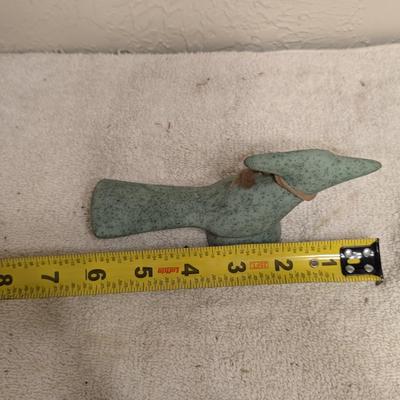 Ceramic road runner- green speckled
