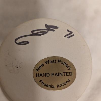 New West hand painted pottery vase