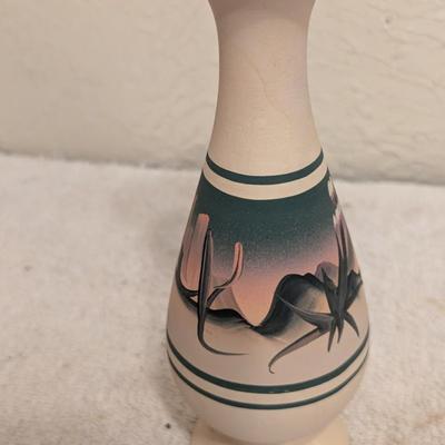 New West hand painted pottery vase