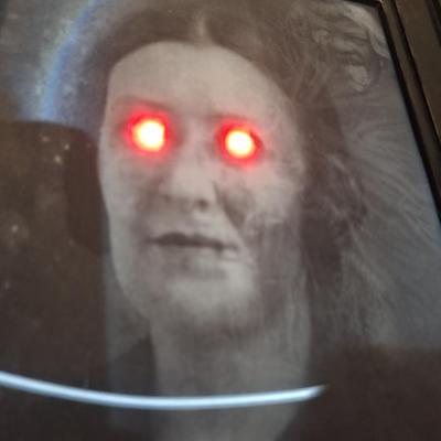 Sale Photo Thumbnail #577: this is one of those holographic photos that as your angle changes so does the image and there is a button you can push that make they eyes light up   see all photos.