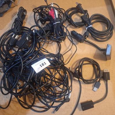 Sale Photo Thumbnail #662: bundle of cords, looks like power cords, one HDMI, and other random cords