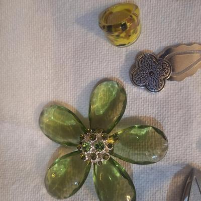 Sale Photo Thumbnail #733: pin, ring, earrings, key chain and brighton bookmark