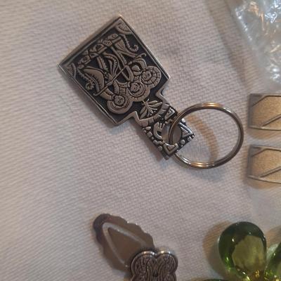 Sale Photo Thumbnail #731: pin, ring, earrings, key chain and brighton bookmark