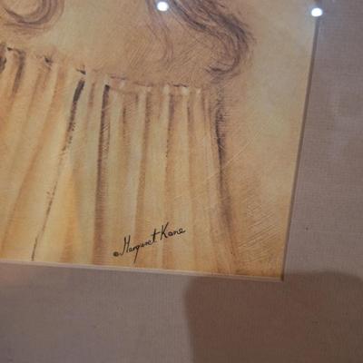 Sale Photo Thumbnail #901: Margaret Keane Kane print "first Kiss"- Homco frame