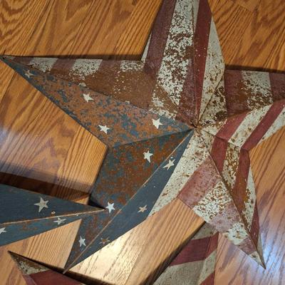 Sale Photo Thumbnail #1078: large metal stars - patriotic design