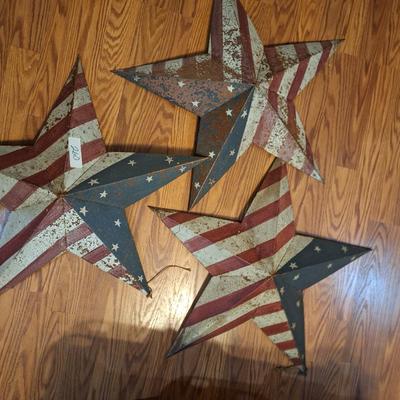 Sale Photo Thumbnail #1076: large metal stars - patriotic design