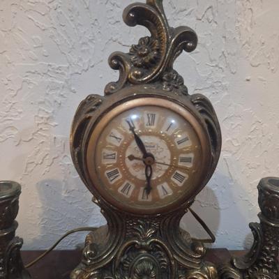 Sale Photo Thumbnail #1119: clock and candlesticks