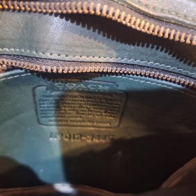 Sale Photo Thumbnail #1147: Dark Green leather Coach handbag