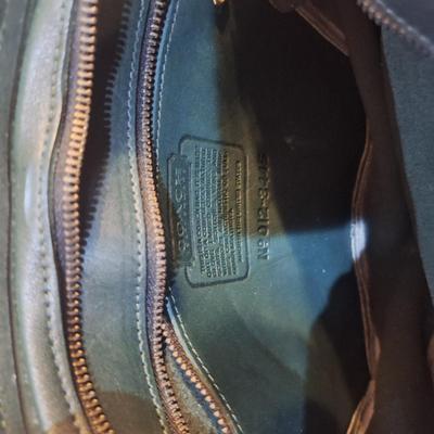 Sale Photo Thumbnail #1146: Dark Green leather Coach handbag