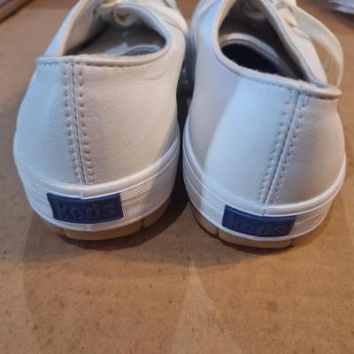 Sale Photo Thumbnail #1199: Keds white leather sneakers women's size 6