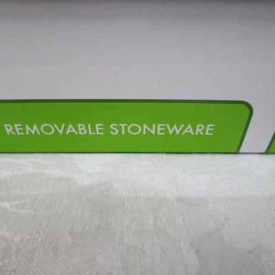 Sale Photo Thumbnail #4: Removable stoneware inserts, independent heat controls, tempered glass lids, 3 serving spoons included