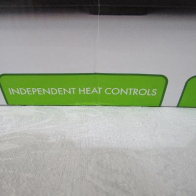 Sale Photo Thumbnail #3: Removable stoneware inserts, independent heat controls, tempered glass lids, 3 serving spoons included