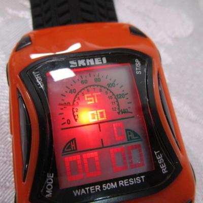 Sale Photo Thumbnail #214: Has chronogram mode, alarm mode, & normal time display mode.  Lights up. Includes instructions