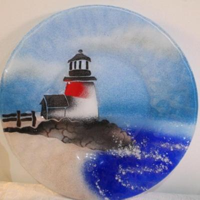 Sale Photo Thumbnail #501: 3 new Lighthouse candles, 1 decorative plate, New Turn The Tide game, wood lighthouse