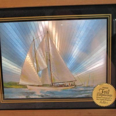 Sale Photo Thumbnail #505: Picture is 14-1/2" x 12-3/4 with frame, Ship is 12" x 11" tall, See pictures