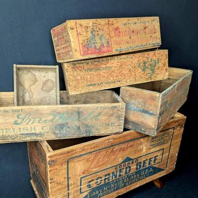 Vintage Wooden Boxes/Crates