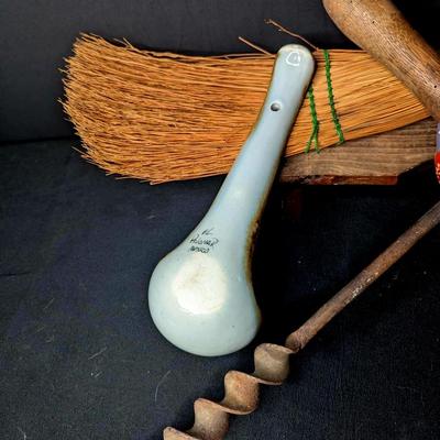 Wooden Pestle + Vintage Decor