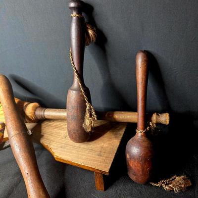 Wooden Pestle + Vintage Decor