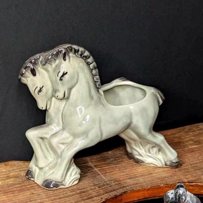 Vintage Horse Figurines + Candle Holders