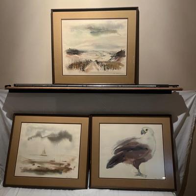 Three Meyer Garlen Watercolor Art Prints (BB-MG)