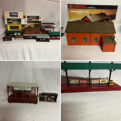 O Gauge Model Train Lighted Stations & More (W-MG)