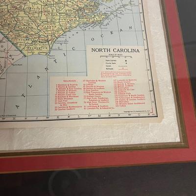 Two Framed North Carolina Maps (T2-MG)