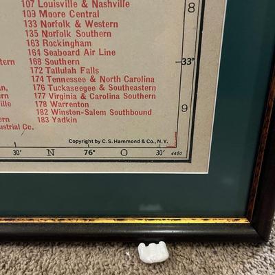 Two Framed North Carolina Maps (T2-MG)