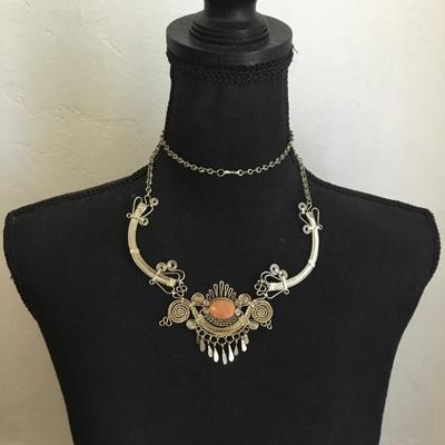 Beautiful vintage, ethnic statement necklace very nice very beautiful