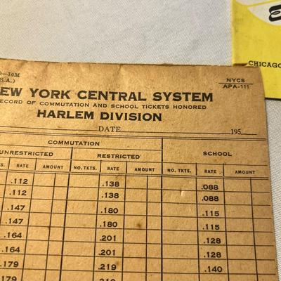 1950’s Train Brochures, Post Card, Timetables & More (LR-RG)