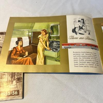 1950’s Train Brochures, Post Card, Timetables & More (LR-RG)