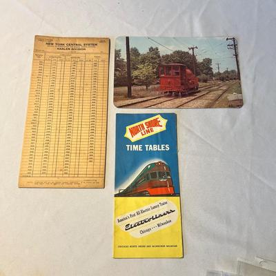 1950’s Train Brochures, Post Card, Timetables & More (LR-RG)