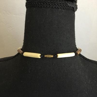 Vintage ethnic, tribal necklace barrel clasp