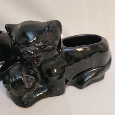 Two McCoy USA #348A Kitten Planters (LR-EL)