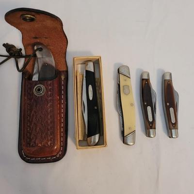 Old Timer and Buck Vintage Folding Knives (FE-EL)