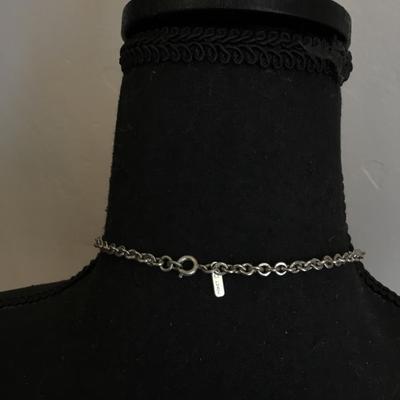 Beautiful vintage, Monet, silver toned, tulip, tassel necklace