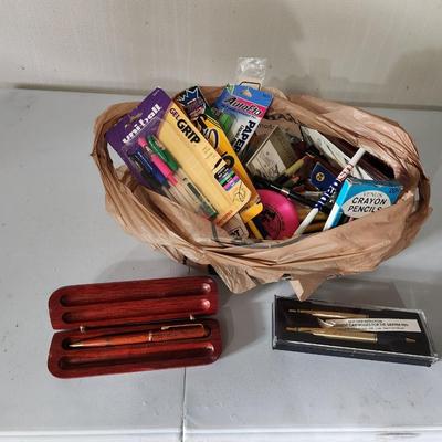 Sale Photo Thumbnail #220: Huge New Marker Pen and Pencil lot
Two bags full most/all brand new and unopened. 

Will receive everything pictured