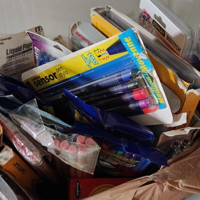 Sale Photo Thumbnail #217: Huge New Marker Pen and Pencil lot
Two bags full most/all brand new and unopened. 

Will receive everything pictured