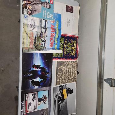 Sale Photo Thumbnail #231: Vintage Poster and Magazine lot also a transformers lithograph.
Will receive everything pictured