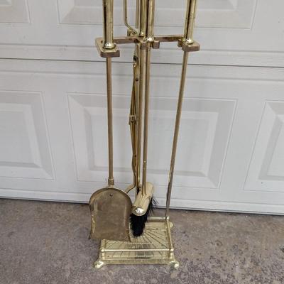 Vintage modernist fireplace tools