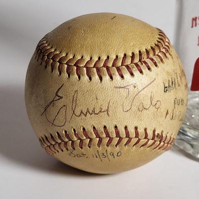LOT 59L: Vintage Philadelphia Phillies Lot Including MLB Baseball, Autographed Ball, Larry Bowa Bobblehead and More