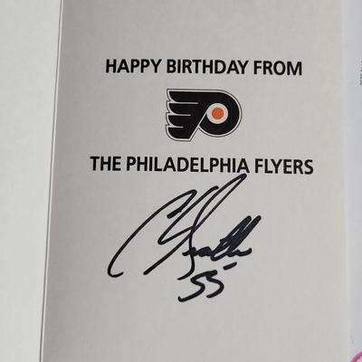 LOT 60L: Philadelphia Flyers Memorabilia Lot Featuring Donald Brashear Bobblehead, Autographed Birthday Cards by Rod Brindamour, Eric...