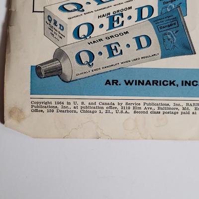 LOT 61L: Vintage 1964 Barbers Journal Magazine and Autographs