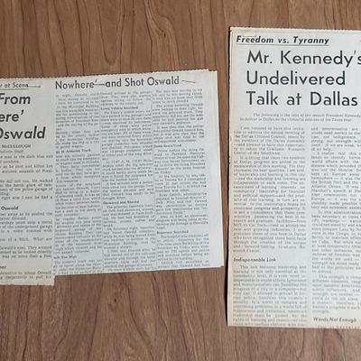 LOT 62L: Original Vintage Collection from 1960's of JFK Assassination and Moon Landing