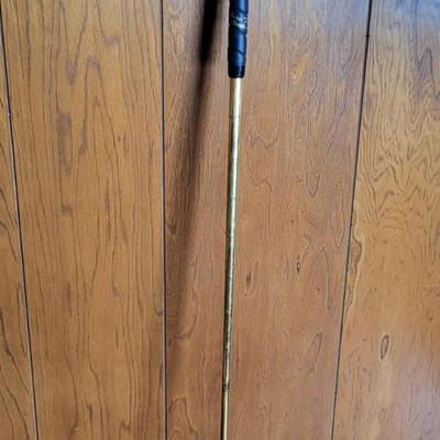 LOT 64X: Vintage Sporting Equipment Featuring Golden Cadillac Sand Wedge Golf Club, Kroydon Junior Pro Tennis Racket and More