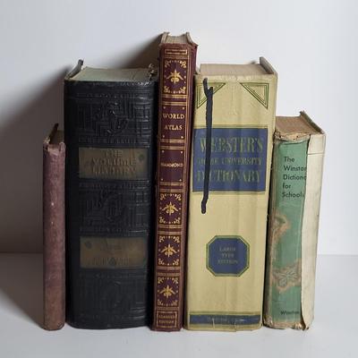 LOT 66L: 19th and 20th Century Antique Books Including Winston and Webster Dictionaries and More