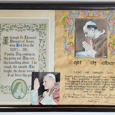 LOT 68L: Collection of Religious Items Including Holy Bible, Jesus Framed Painting and More