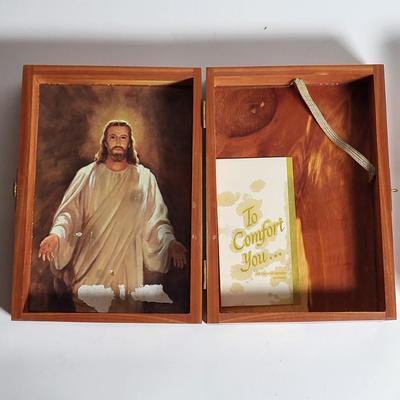 LOT 68L: Collection of Religious Items Including Holy Bible, Jesus Framed Painting and More