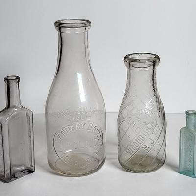 LOT 71L: Collection of Antique Glass Bottles Including Milk, Wine, Coca-Cola Bottles and More